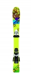 Dětské lyže Spongy neonově-zelené + SLR-4,5 